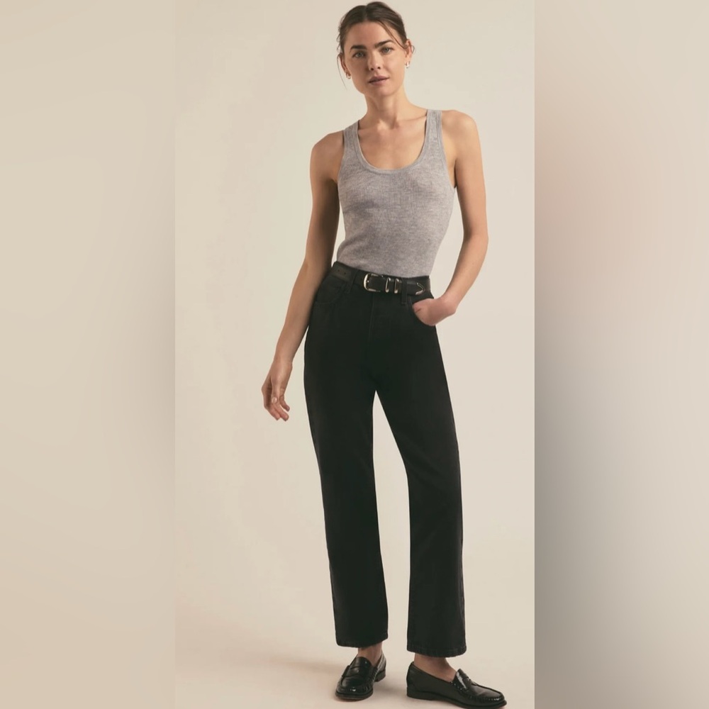 Favorite Daughter Straight Leg Jeans in Black